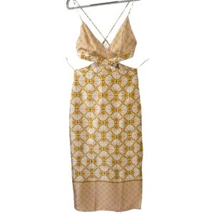 House Of Harlow 1960 Satin Cut Out Maxi Dress Medium